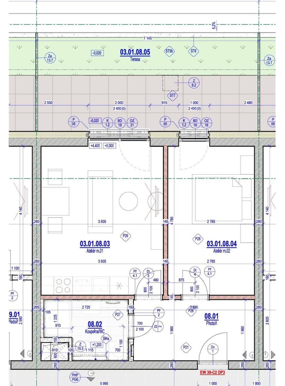 Novy Apartman S Terasou 布尔诺 外观 照片